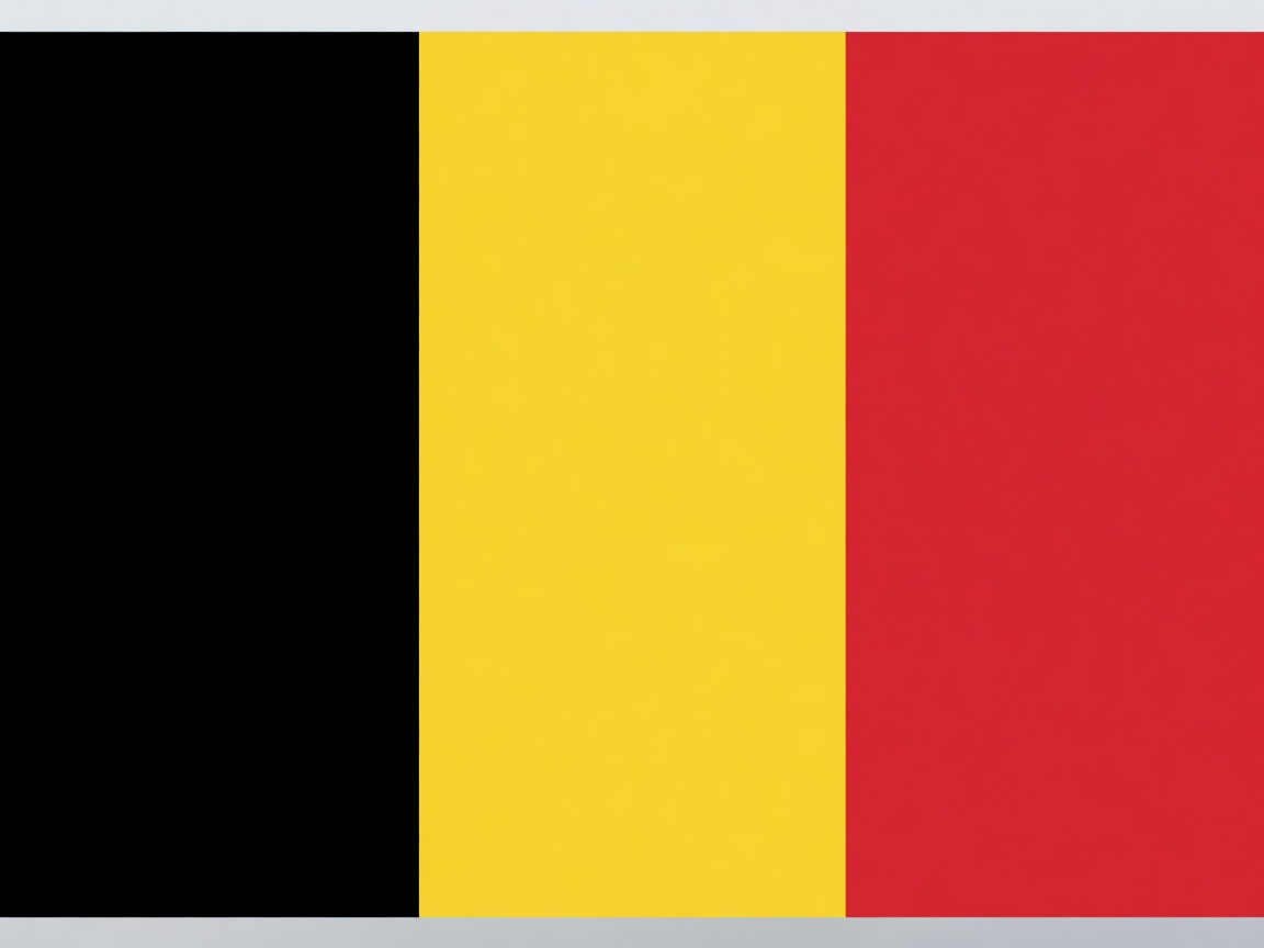 Clean flat national flag of Belgium