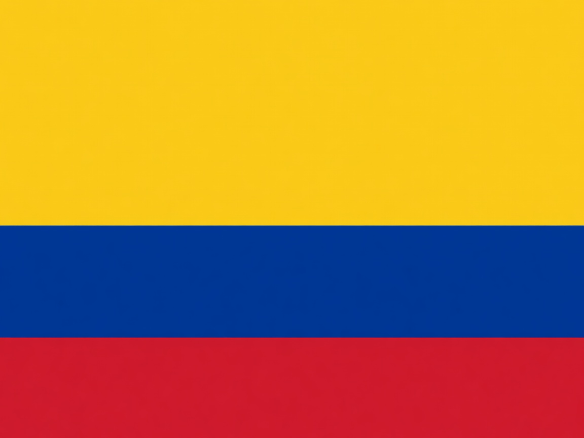 Clean flat national flag of Colombia