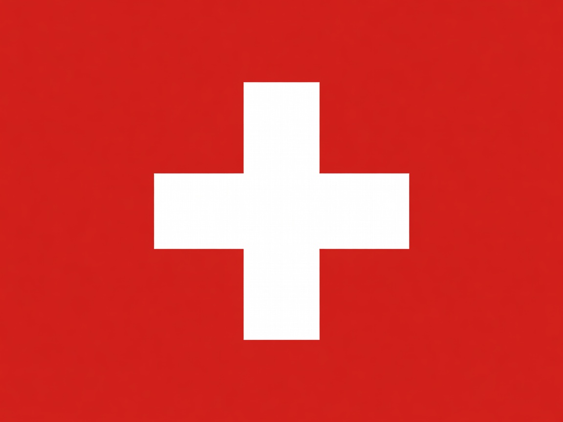 Clean flat national flag of Switzerland